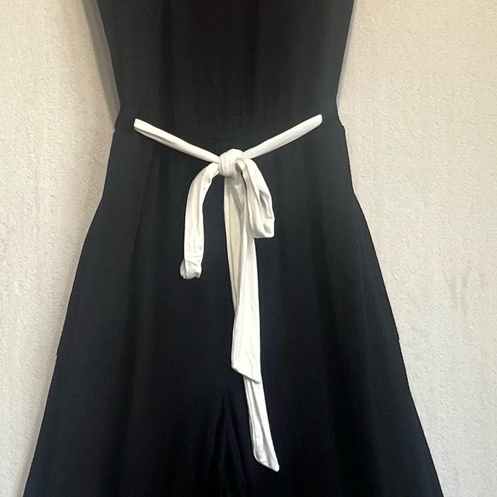 Soma Weekend Wide Leg Black Belted Jumpsuit Sz XL Loungewear - Picture 12 of 15